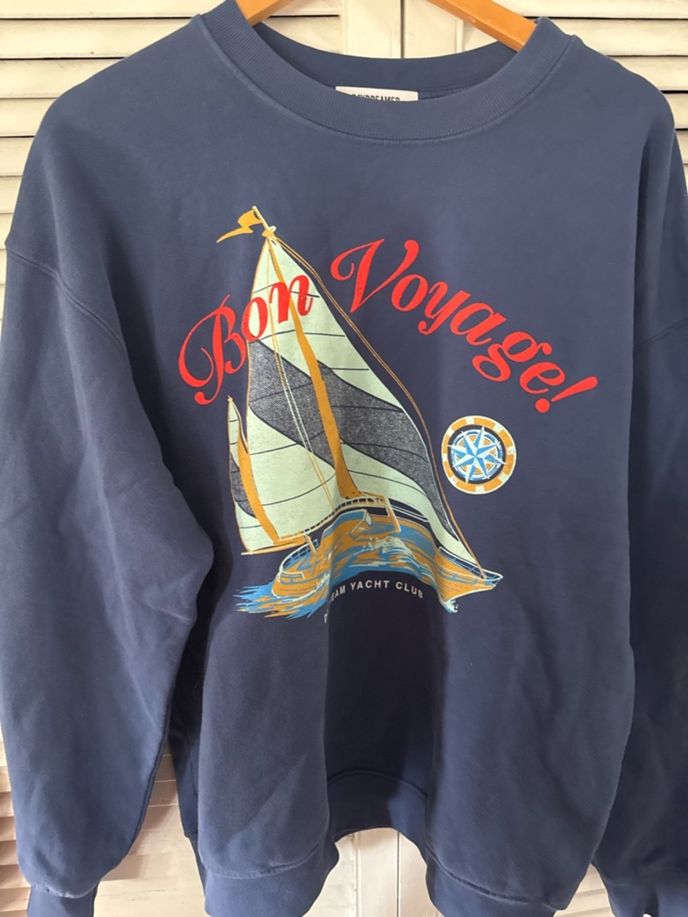 Daydreamer Navy 'Bon Voyage' Sailboat Crewneck